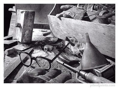 Dad's workbench just after his death.